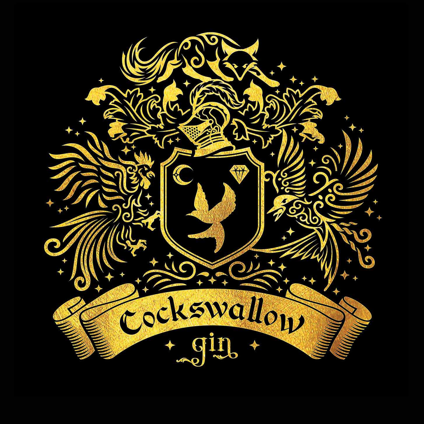 Cockswallow Shield Crest Logo