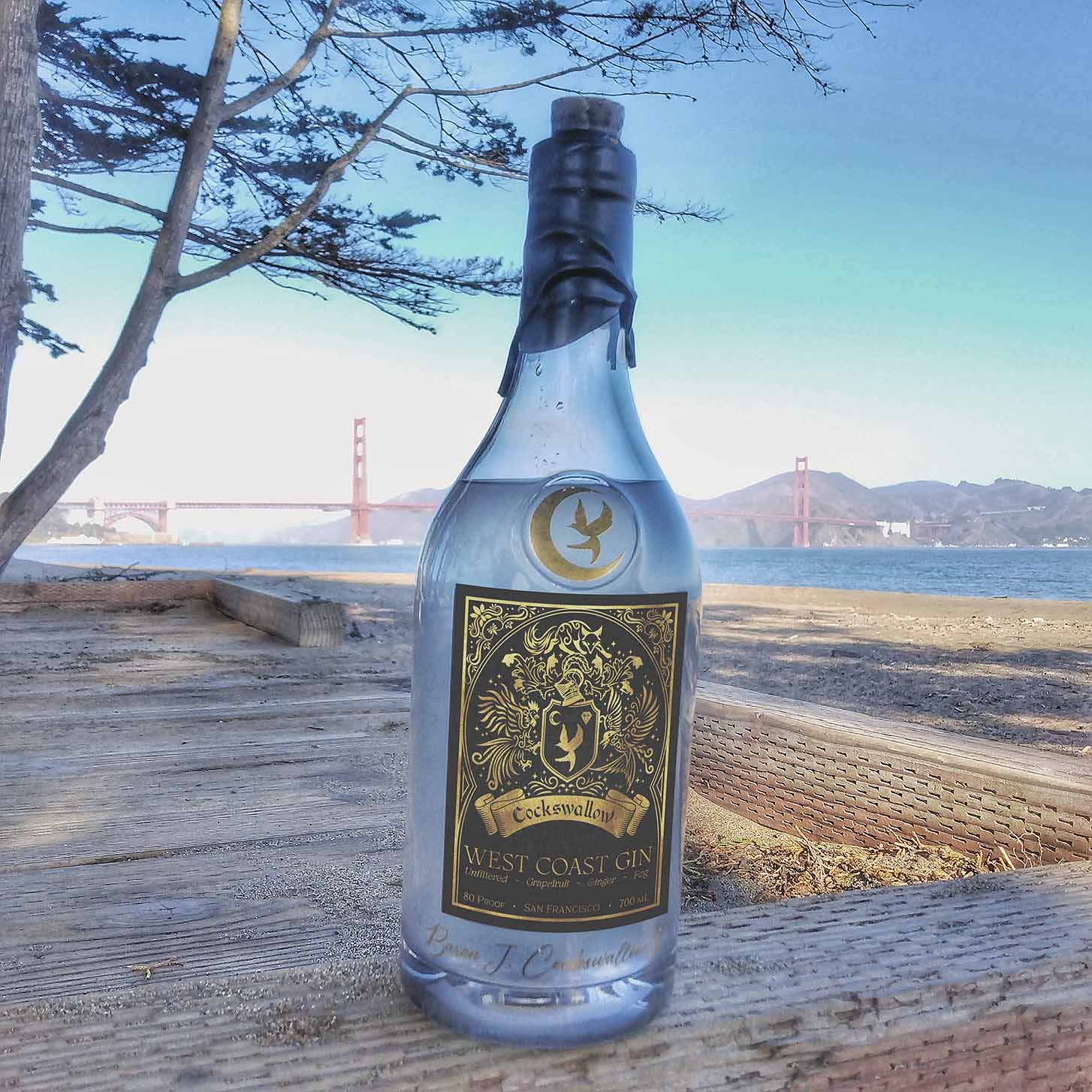 Cockswallow Bottle at Golden Gate Bridge